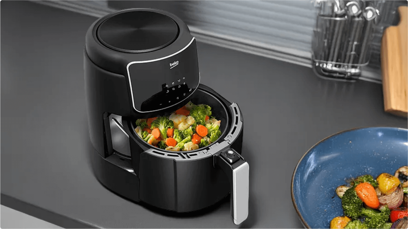 аэрогриль Beko FRL 2244 и готовые овощи